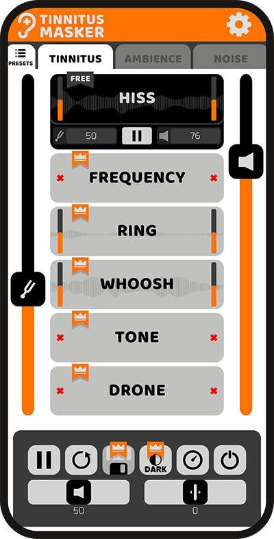 Mix sounds together in Tinnitus Masker
