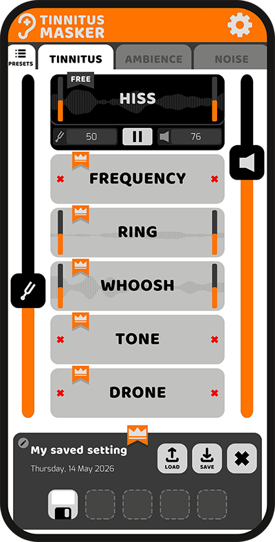Save and manage sound presets